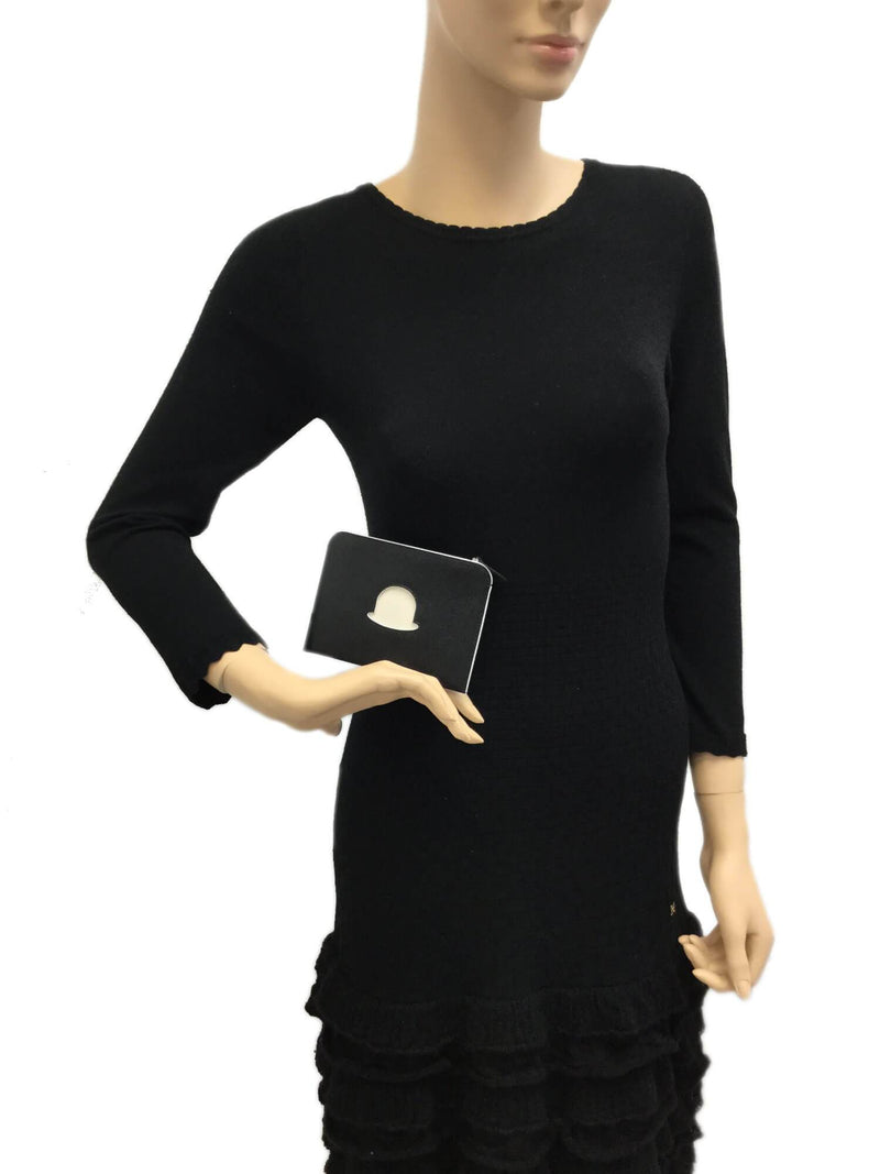 Delvaux Rene Magritte Pouch Wallet Black-designer resale