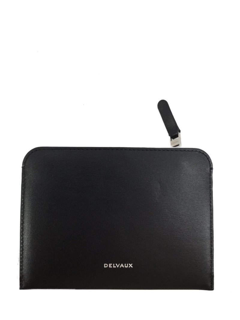 Delvaux Rene Magritte Pouch Wallet Black-designer resale