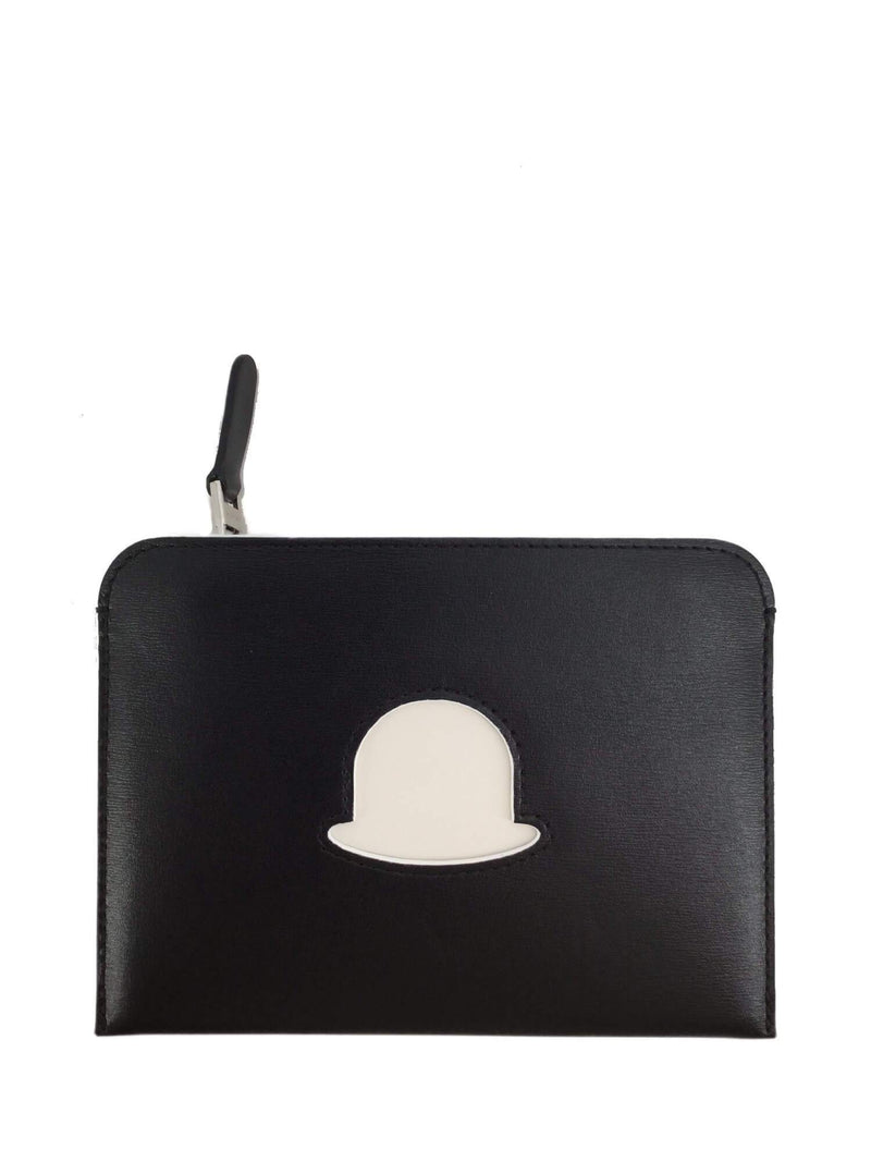 Delvaux Rene Magritte Pouch Wallet Black-designer resale