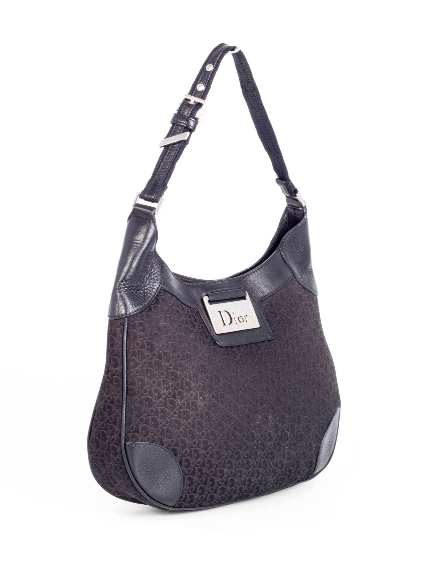 Dior Leather Diorisima Hobo Bag Black-designer resale