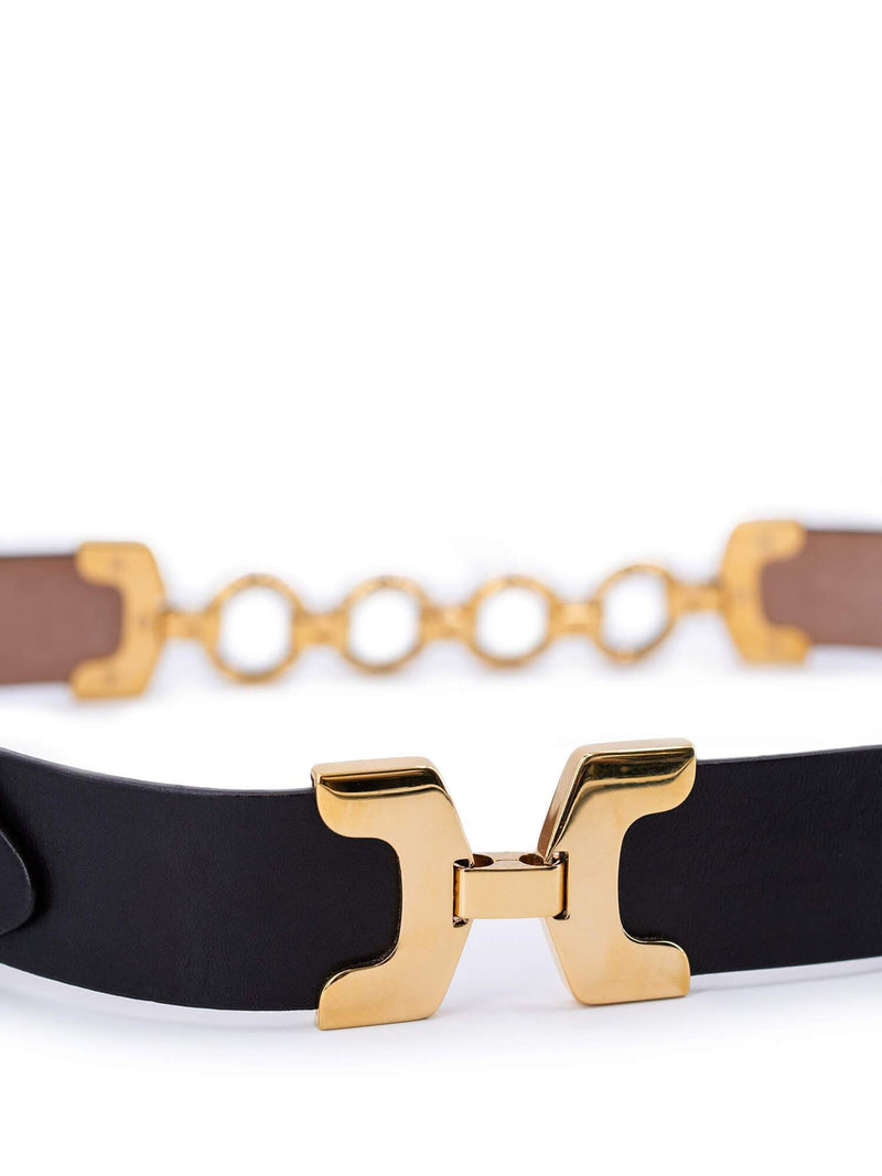 Dolce & Gabbana Leather DG Belt Black-designer resale