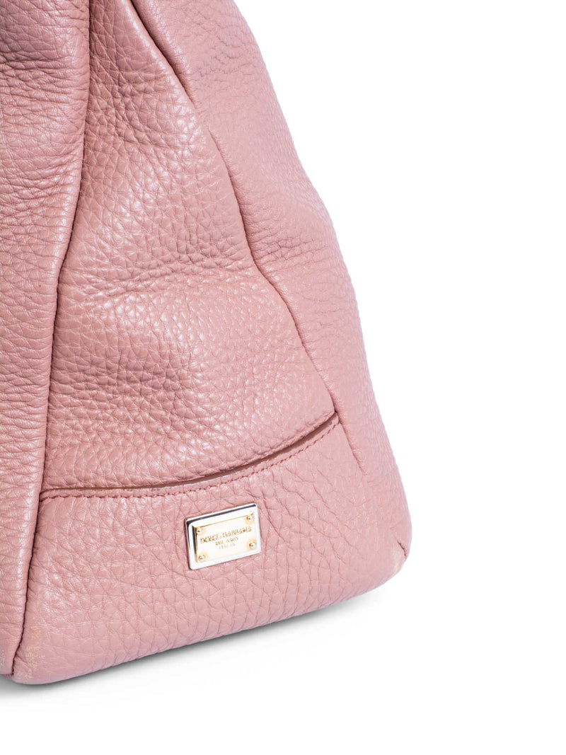 Dolce & Gabbana Leather Miss Sicily Bag Dusty Rose