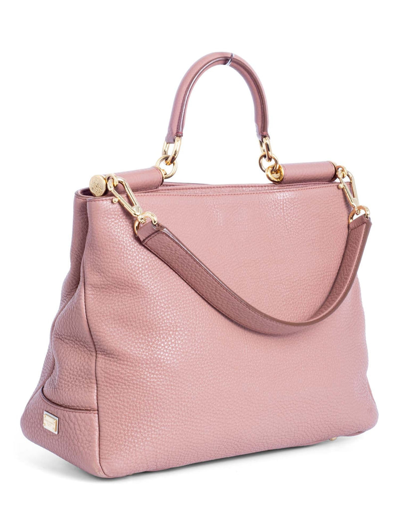 Dolce & Gabbana Leather Miss Sicily Bag Dusty Rose-designer resale