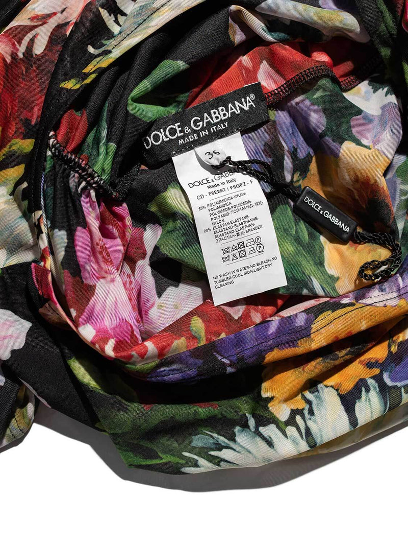 Dolce & Gabbana RUNWAY Floral Mesh Maxi Dress Multicolor-designer resale