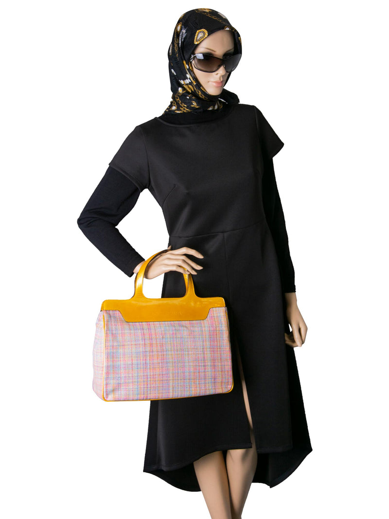 Dolce & Gabbana Raffia Straw Woven Handbag Yellow-designer resale