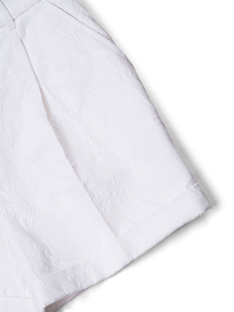Dolce & Gabbana Runway Cotton Pleated Shorts White-designer resale