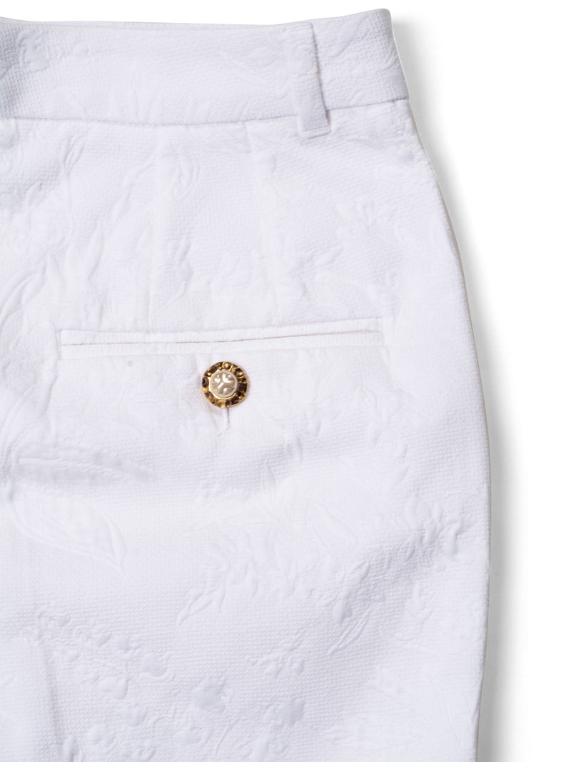 Dolce & Gabbana Runway Cotton Pleated Shorts White-designer resale