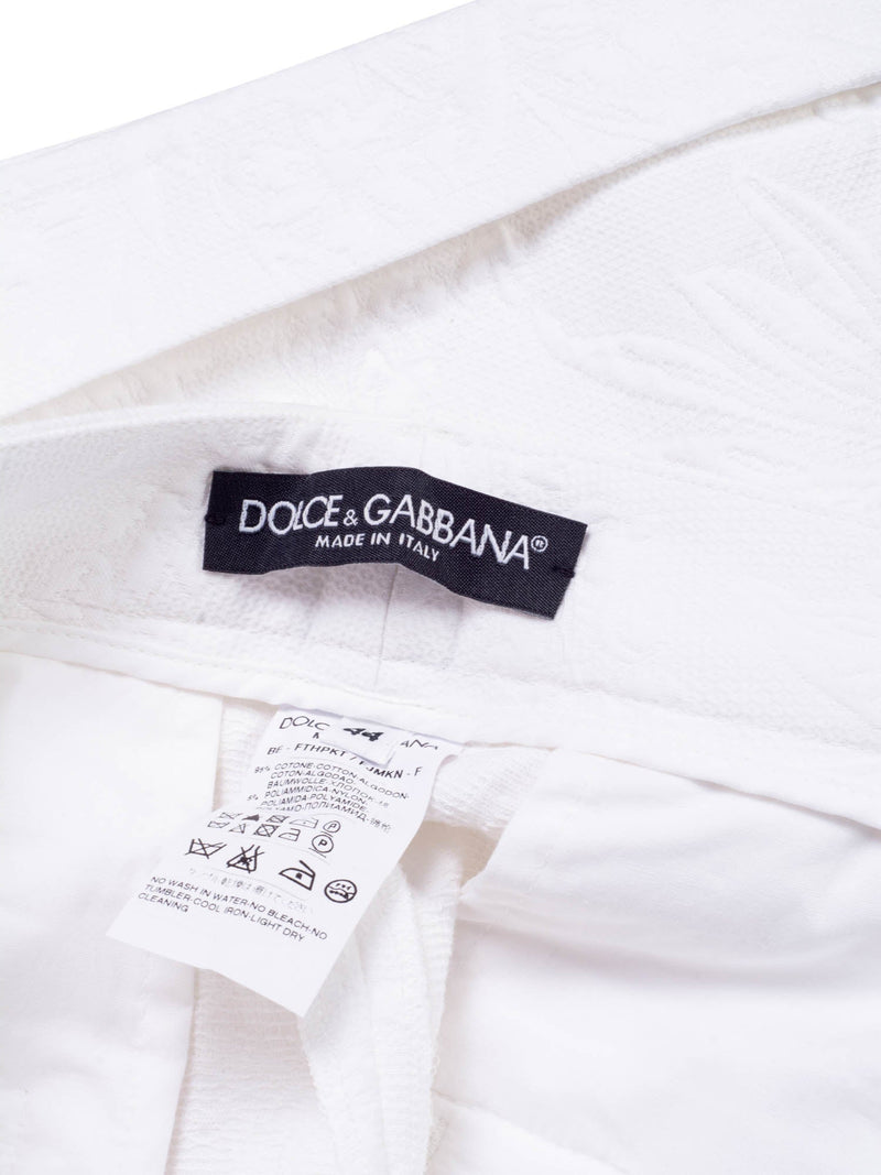 Dolce & Gabbana Runway Cotton Pleated Shorts White-designer resale