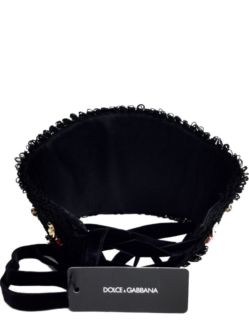 Dolce & Gabbana Torero Corset Belt Black Lace Jewel Embellished-designer resale