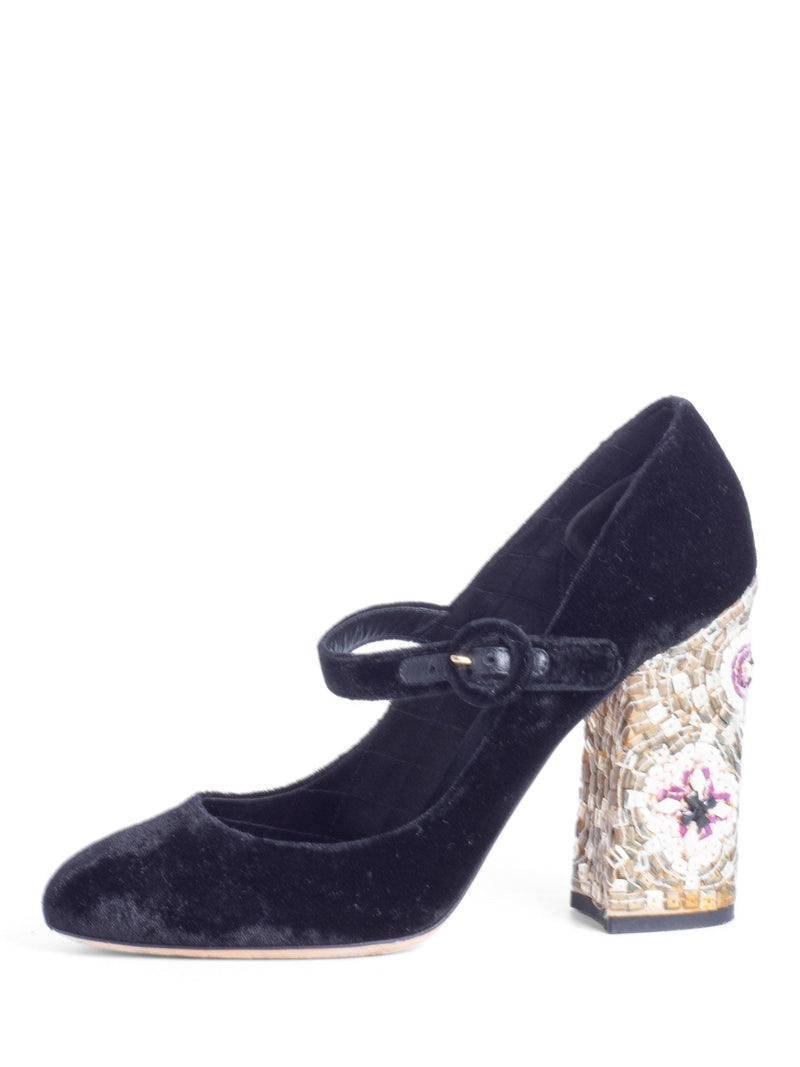 Vintage Louis Vuitton Patent Monogram Mary Janes Kitten Heel Stilettos