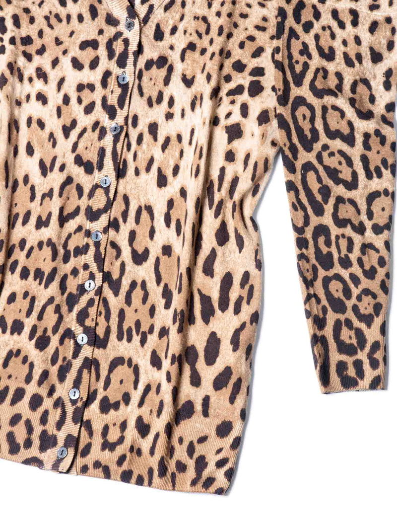 Dolce & Gabbana Wool Animal Print Two Piece Set Brown-designer resale