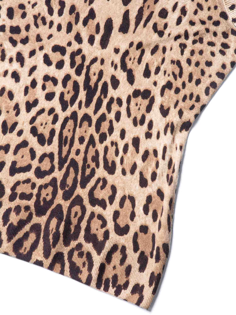 Dolce & Gabbana Wool Animal Print Two Piece Set Brown-designer resale