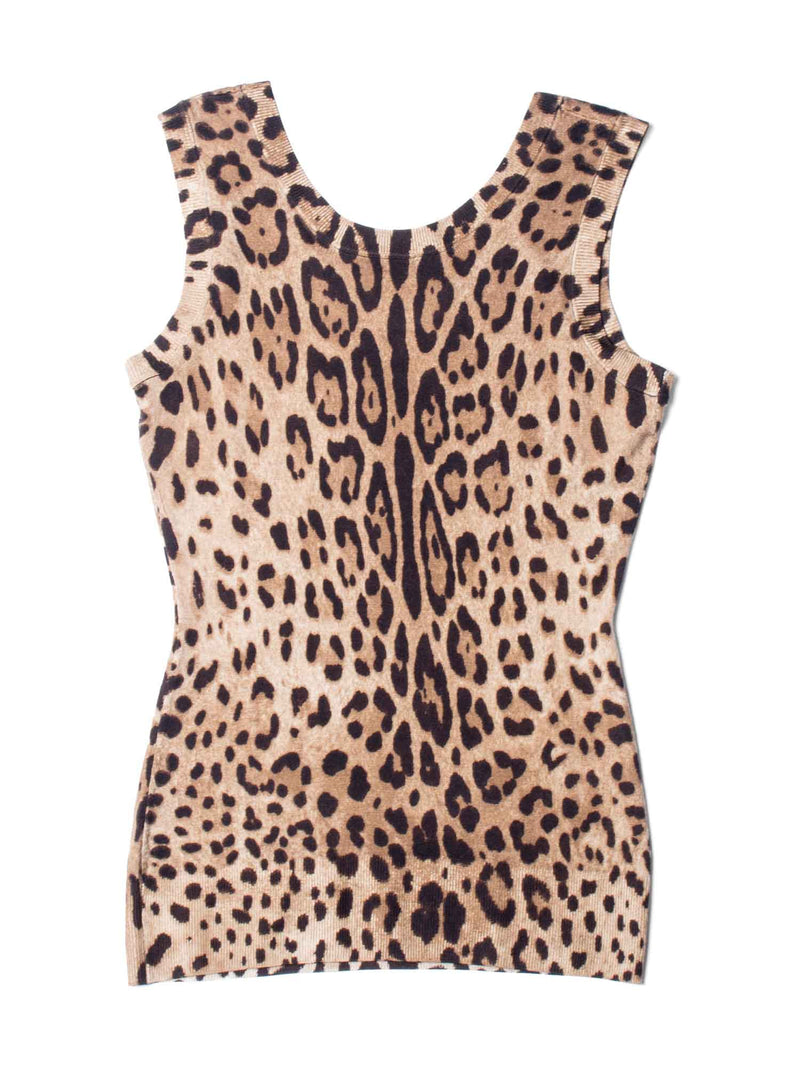 Dolce & Gabbana Wool Animal Print Two Piece Set Brown-designer resale