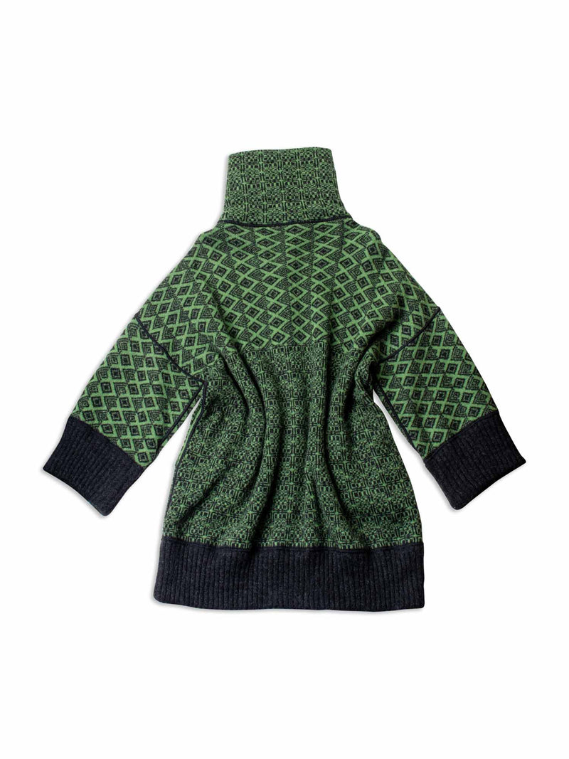 ETRO Wool Oversized Cardigan Green Grey-designer resale