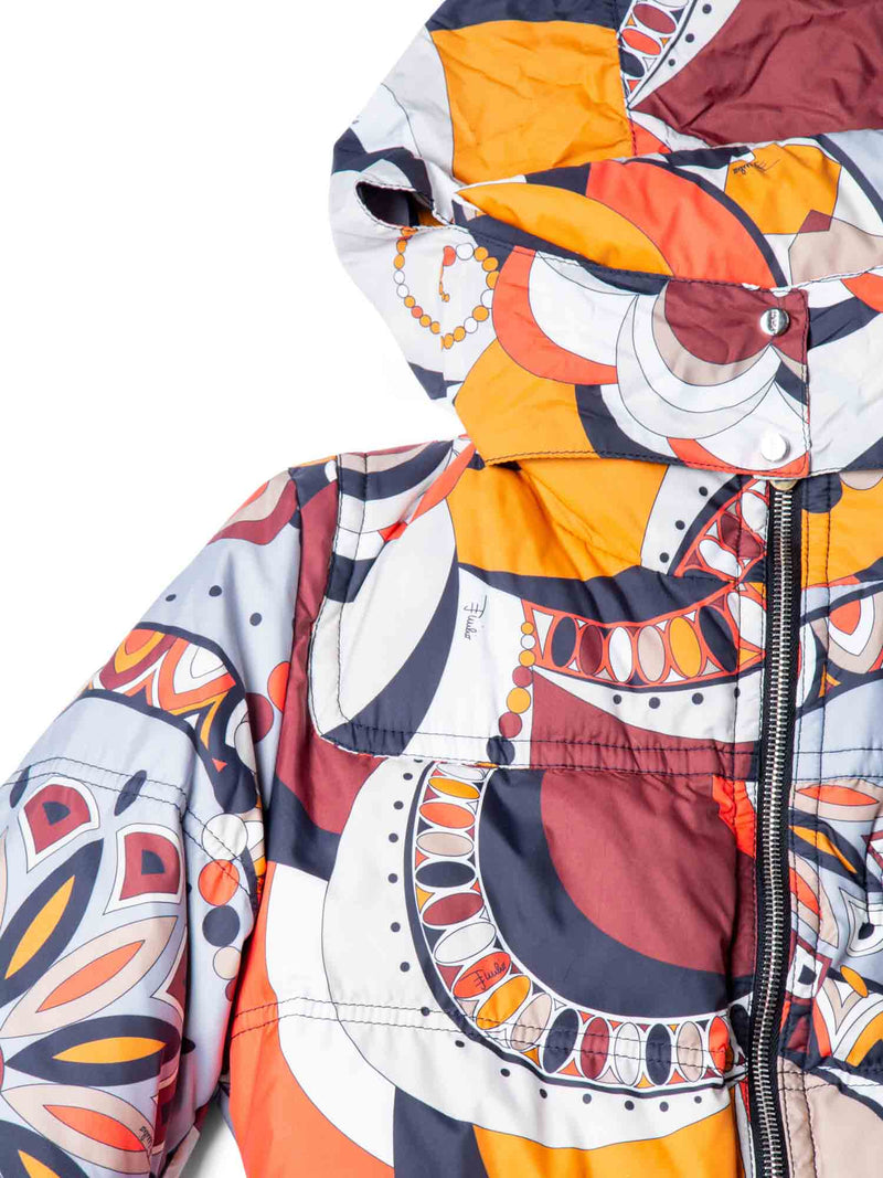 Emilio Pucci Belted Hood Puffer Coat Multicolor-designer resale