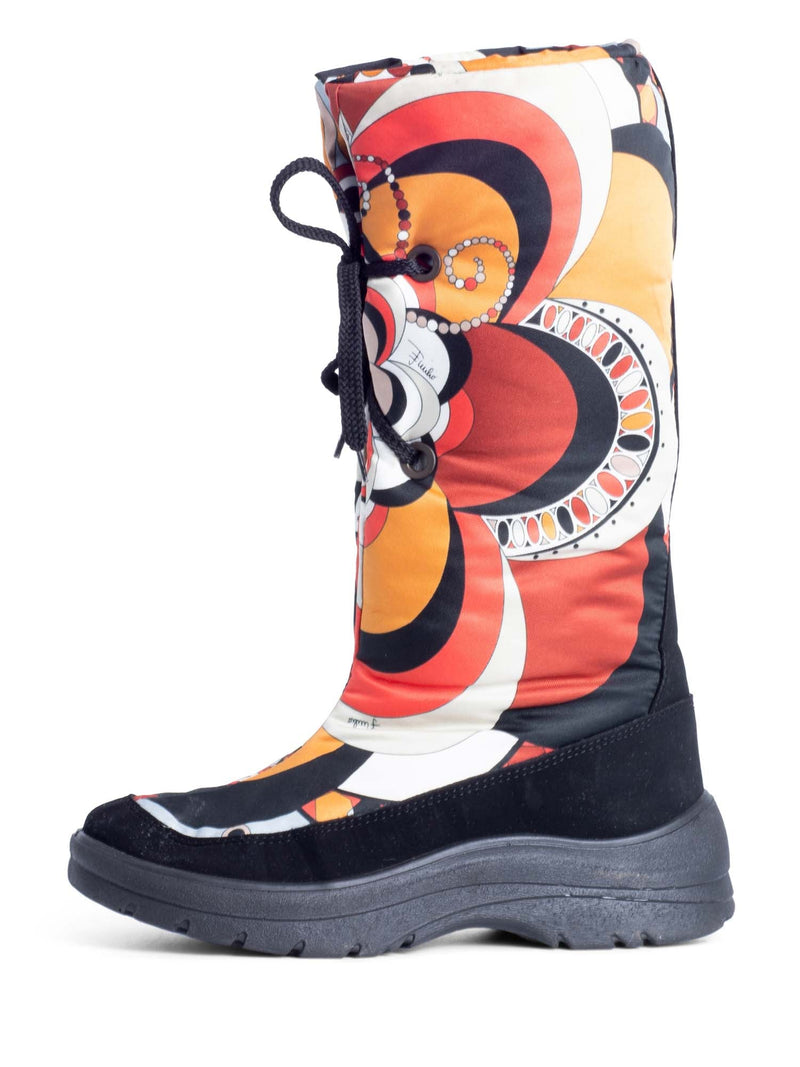 Emilio Pucci Laced Down Snow Boots Multicolor-designer resale