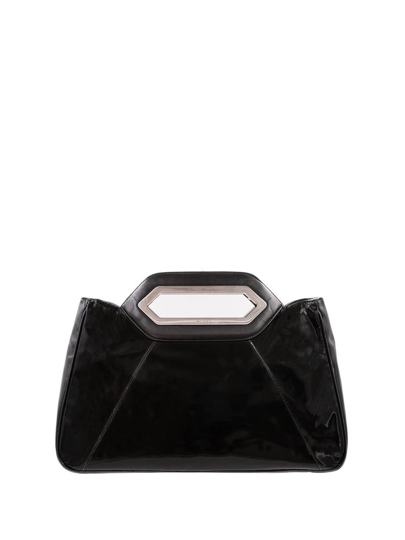 Emilio Pucci Patent Leather Large Clutch Black-designer resale