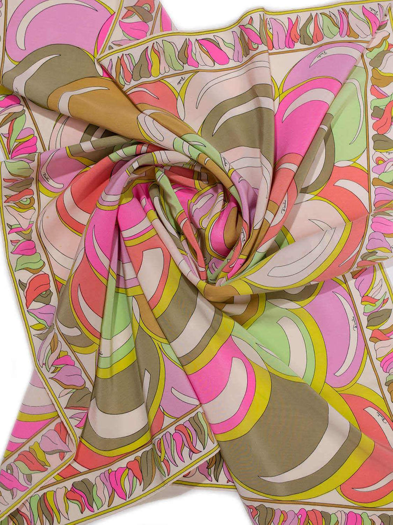 Emilio Pucci Silk Scarf 90 Multicolor-designer resale