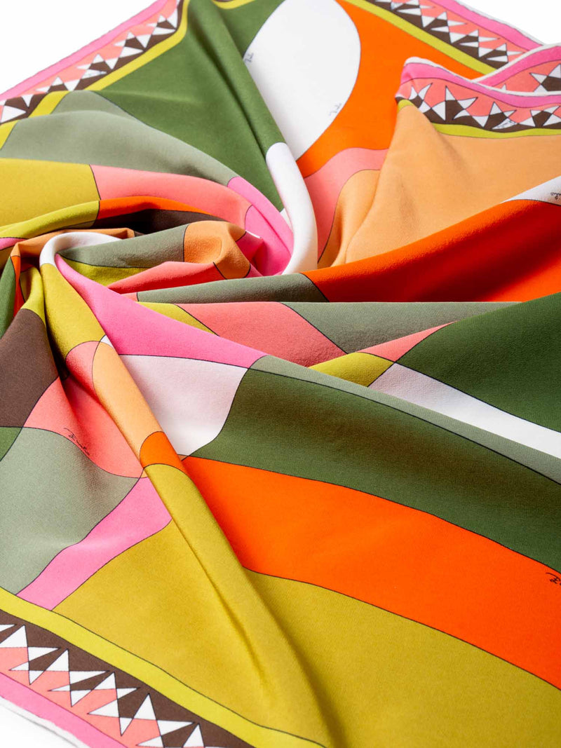 Emilio Pucci Vintage Silk Scarf Multicolor-designer resale