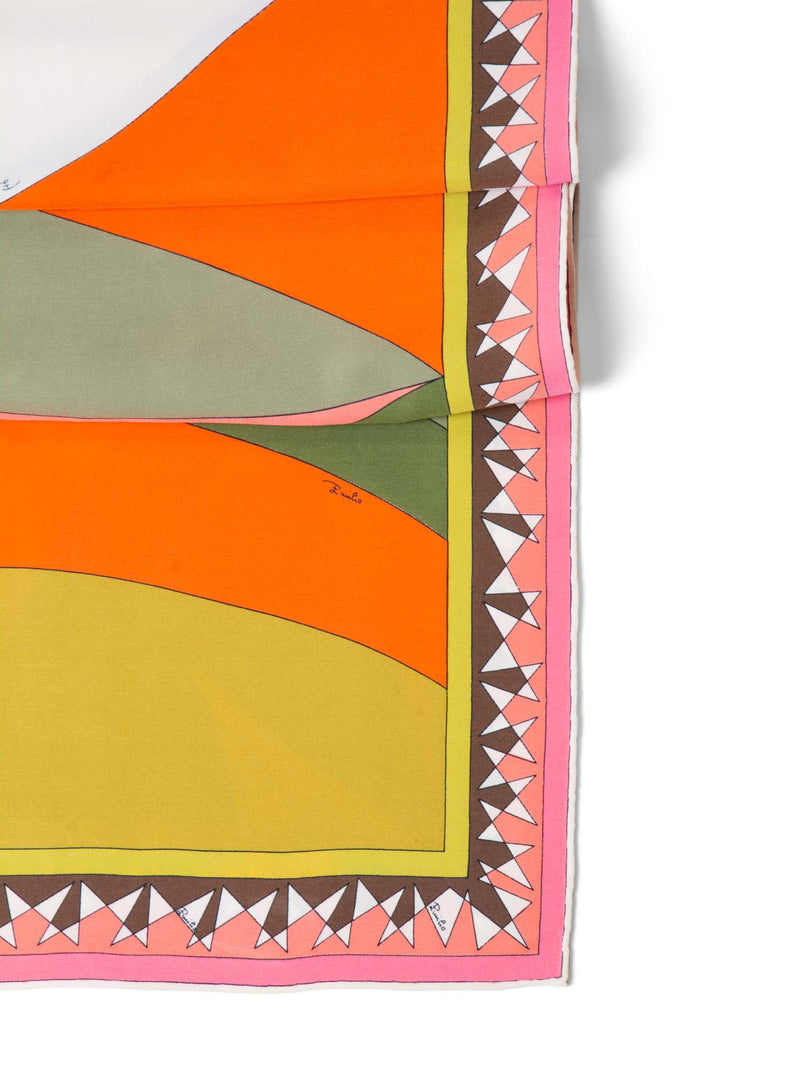 Emilio Pucci Vintage Silk Scarf Multicolor-designer resale