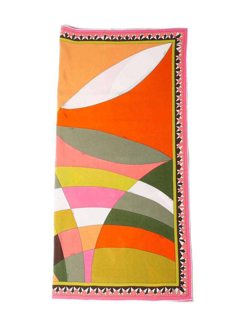Emilio Pucci Vintage Silk Scarf Multicolor-designer resale