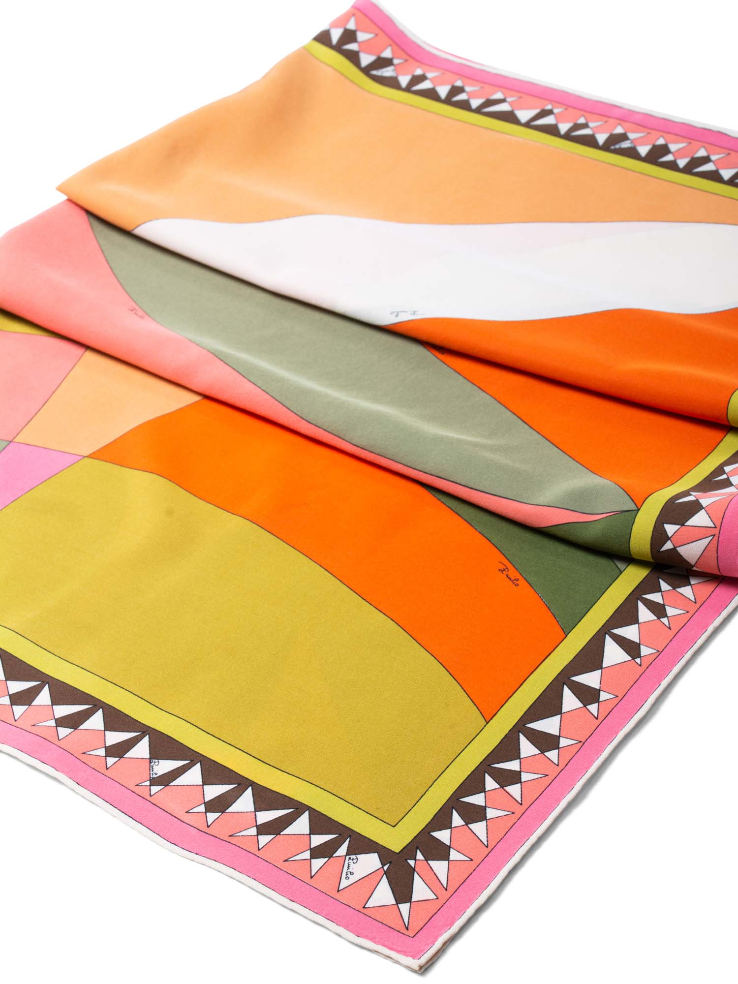 Emilio Pucci Vintage Silk Scarf Multicolor-designer resale