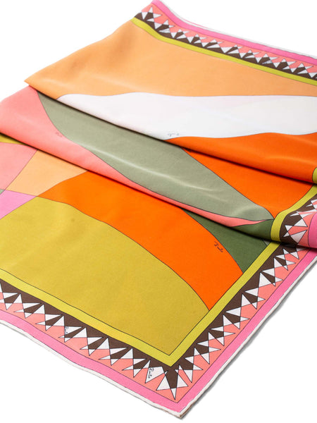 Emilio Pucci Vintage Silk Scarf Multicolor