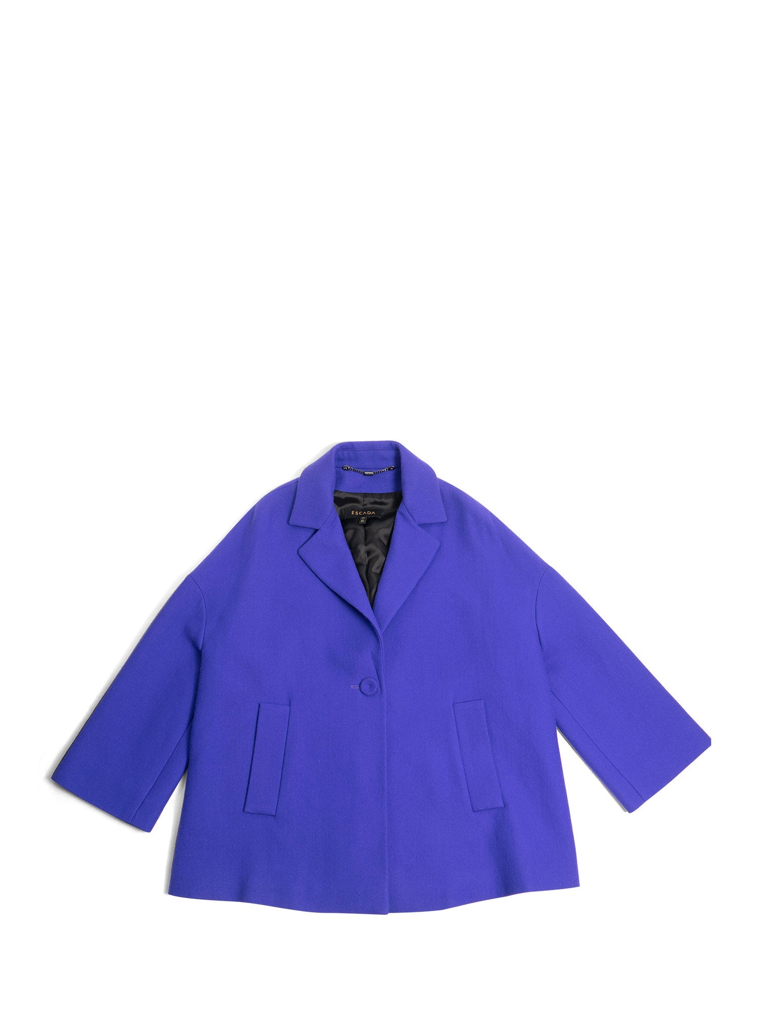 Escada Wool Short Coat Purple-designer resale