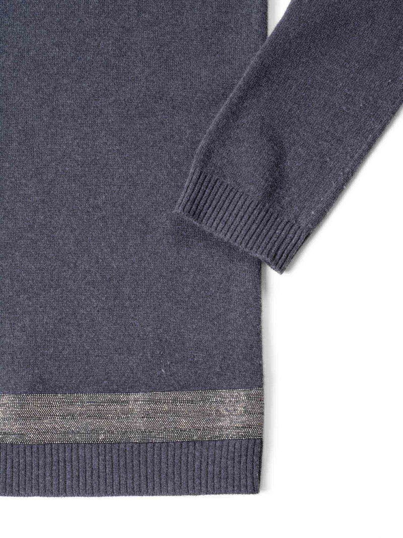 Fabiana Filippi Cashmere Monili Sweater Grey-designer resale
