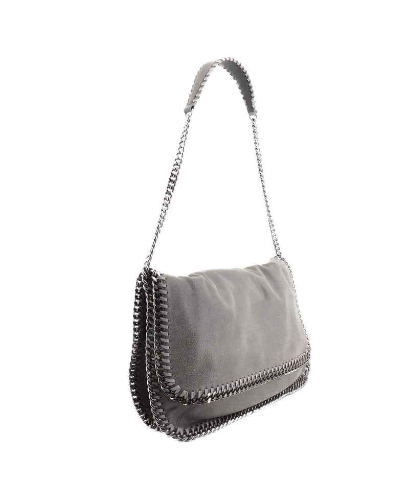 Falabella Shaggy Deer Flap Shoulder Bag Grey-designer resale