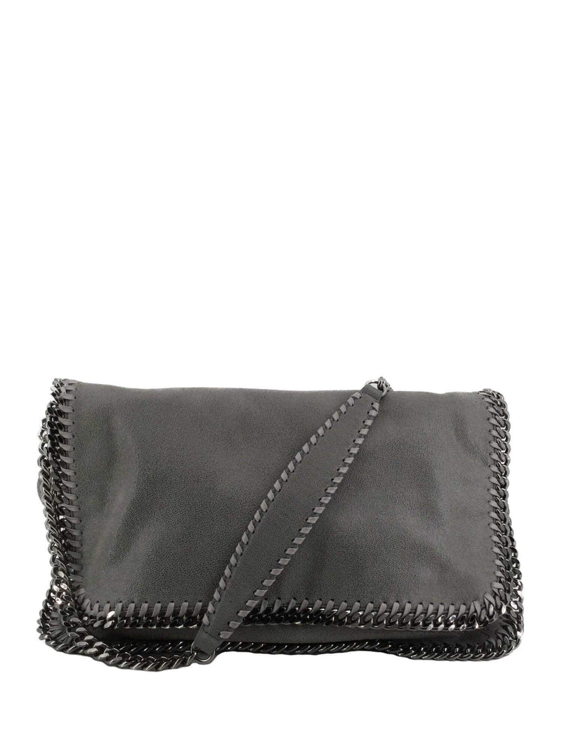Falabella Shaggy Deer Flap Shoulder Bag Grey-designer resale