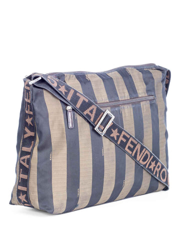 Fendi Canvas 1925 Large Messenger Bag Brown-designer resale