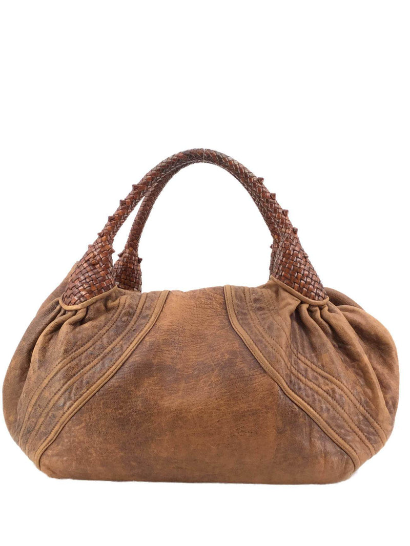 Fendi Goatskin Large Spy Bag Brown-designer resale