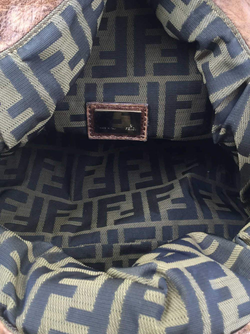 Fendi Goatskin Large Spy Bag Brown-designer resale