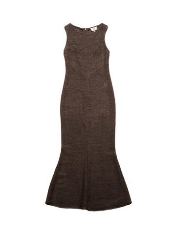 Fendi Knitted Maxi Dress Brown-designer resale