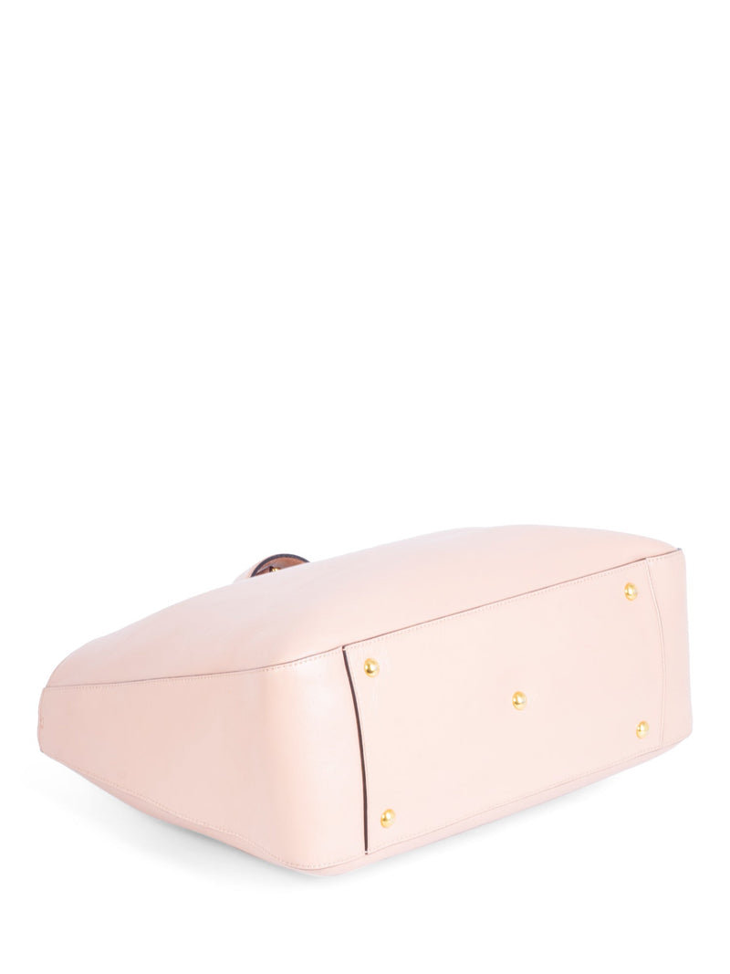 Fendi Leather FF Logo Shopper Bag Blush Pink-designer resale
