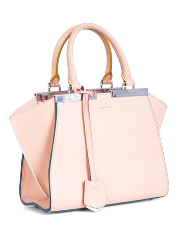 Fendi Leather Top Handle Bag Nude-designer resale