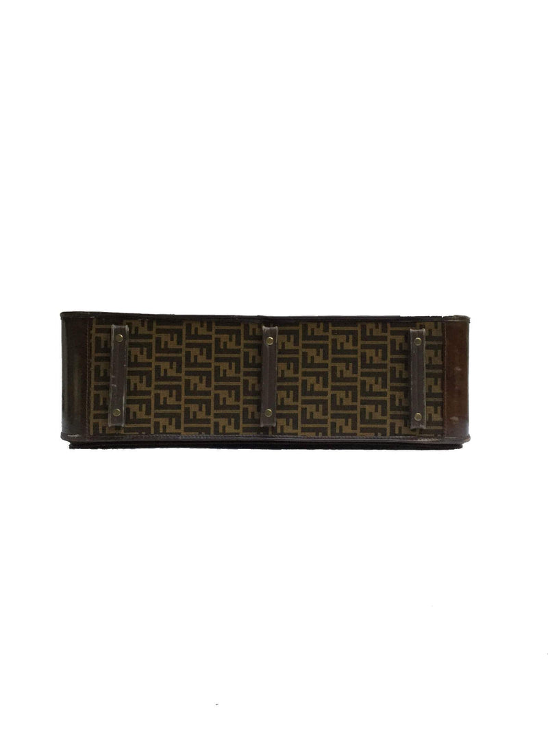 Fendi Monogram 60 Weekend Travel Luggage Bag Brown-designer resale