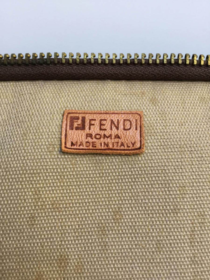 Fendi Monogram 60 Weekend Travel Luggage Bag Brown-designer resale