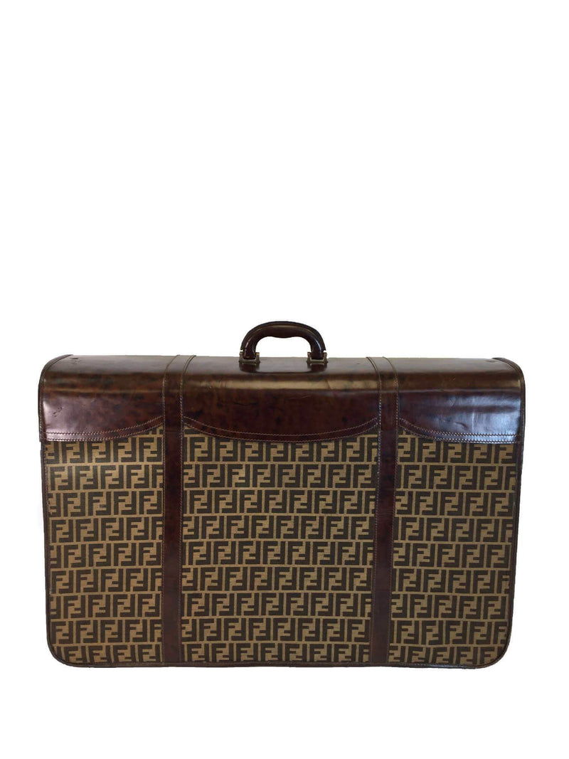 Fendi Monogram Weekend Travel Luggage Bag Brown 75-designer resale