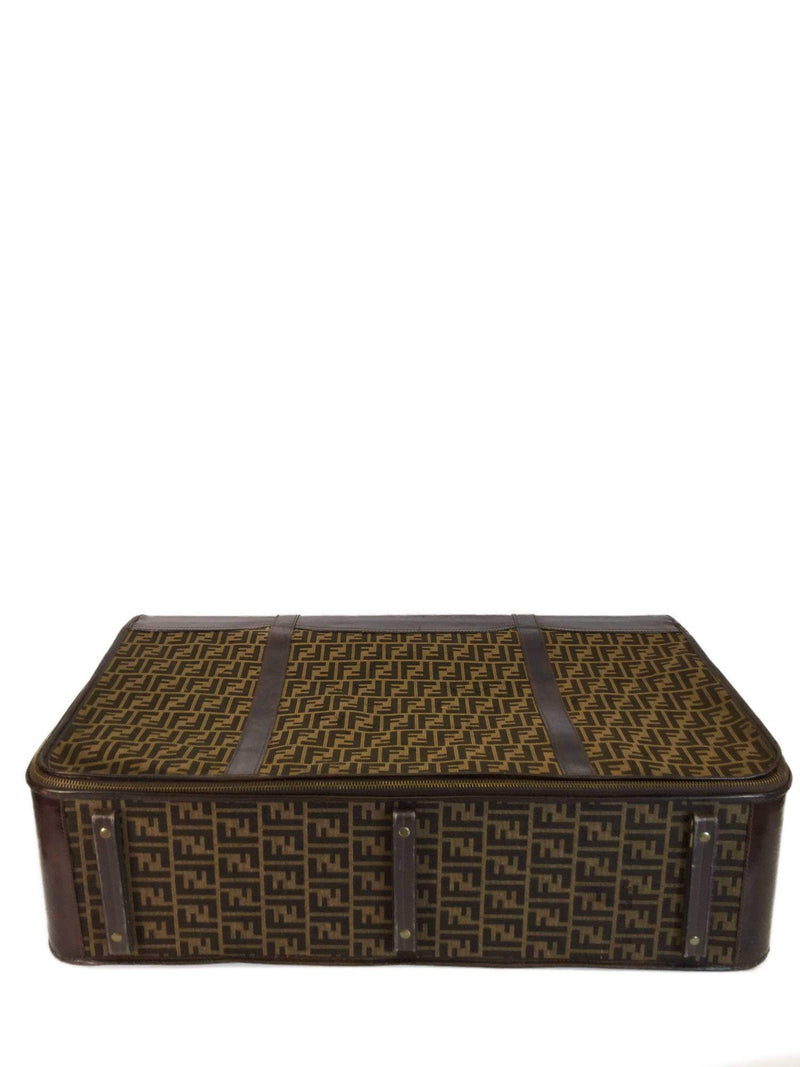 Fendi Monogram Weekend Travel Luggage Bag Brown 75-designer resale