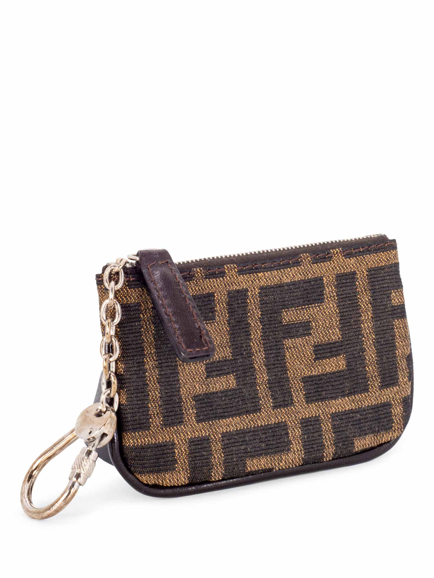 Fendi Monogram Zuca Card Wallet Brown-designer resale