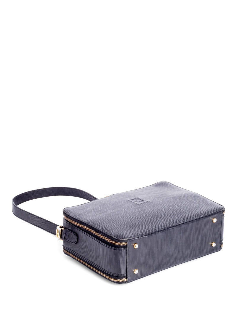 Fendi Zucca Shoulder Bag Black Leather ref.932741 - Joli Closet