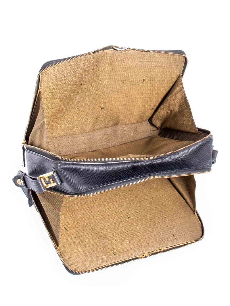 FENDI Vintage Round Zucca Shoulder Bag Brown