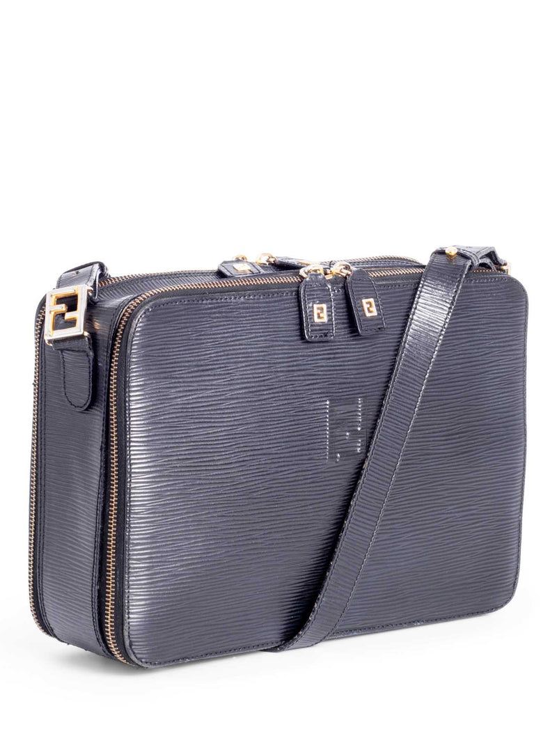 Fendi Vintage Leather Black Shoulder Bag