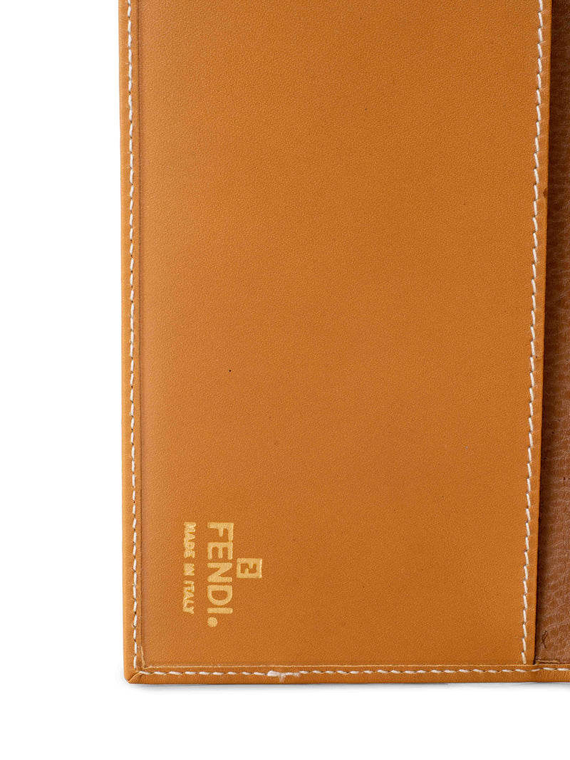 FENDI Trifold Zucca Vinyl Coated Wallet Brown