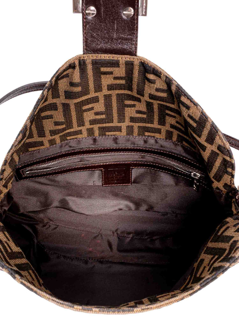 Fendi Vintage Zucca Flap Shoulder Bag