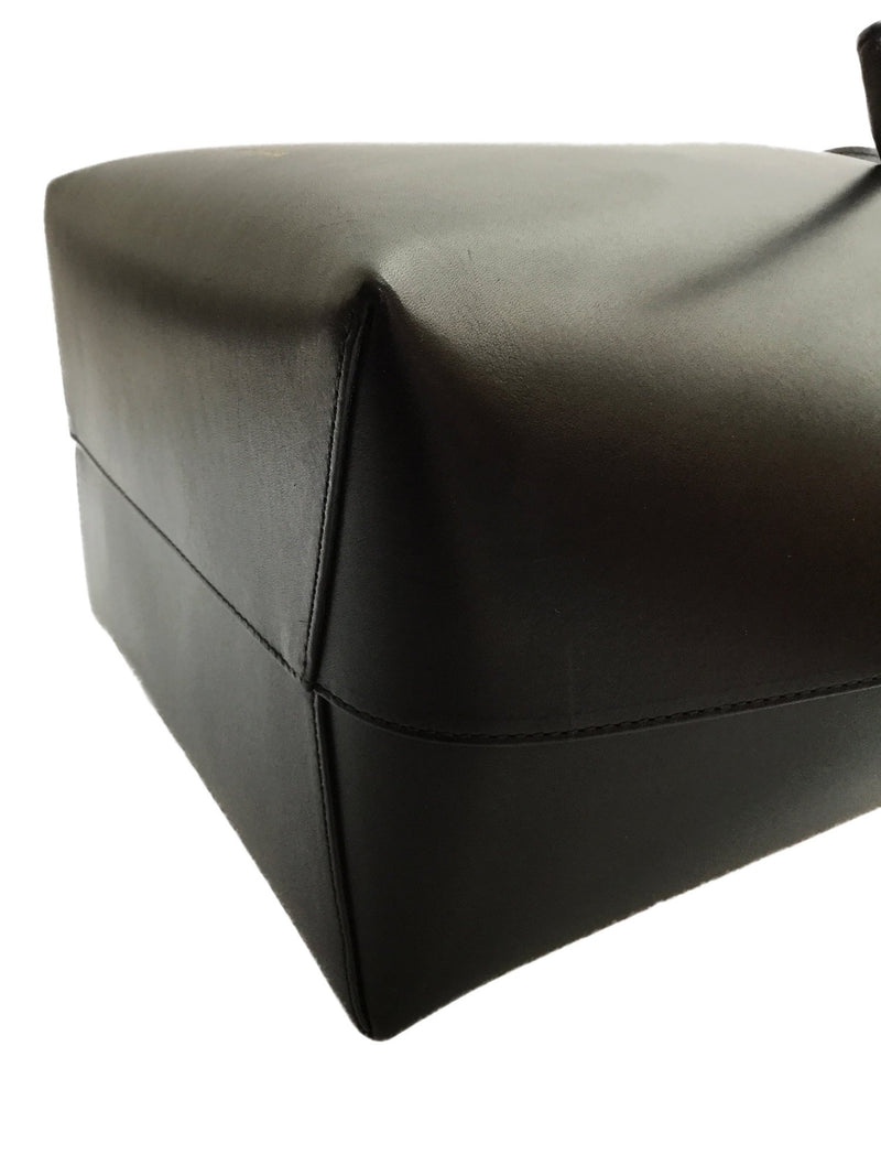 Flamma Bucket Bag Black Leather Gold Hardware-designer resale
