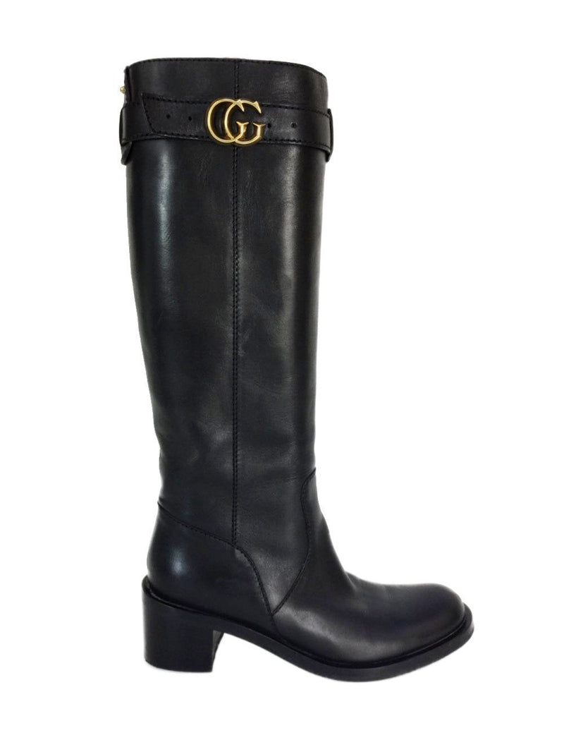 GG Marmont Leather Boots Size 39.5, US 9-designer resale