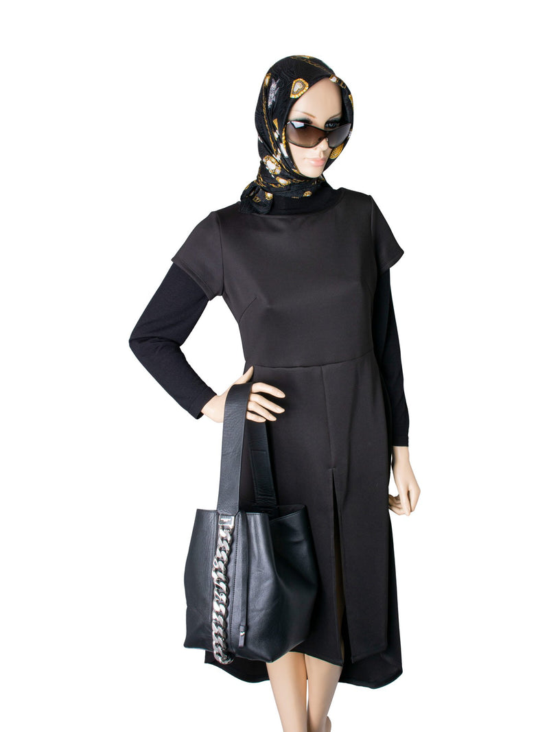 Givenchy Leather Infinity Chain Bucket Bag Black-designer resale